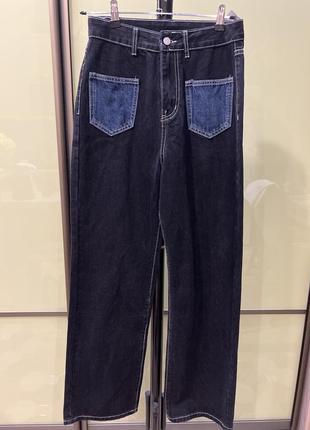 Круті джинси з високою талією широкі штанини s/m cider5 фото