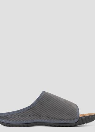 Тапочки мужские  серые искусственный велюр украина  inblu - размер 42 (27 см)  (модель: inbfm-1vgrey)4 фото