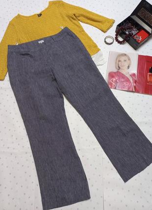 2xl/3xl качественные льняные брюки женские в полоску штаны1 фото