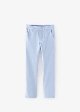 Красиві брюки zara ніжно-блакитного кольору для дівчинки