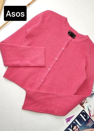 Джемпер жіночий укорочений рожевого кольору на гудзиках від бренду asos s m2 фото