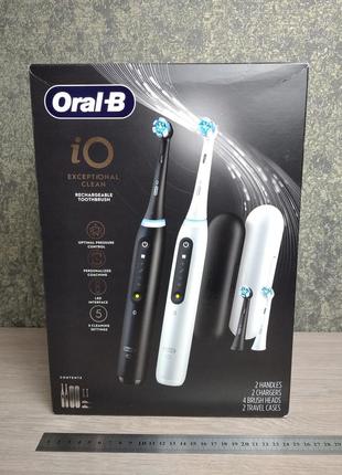 Комплект електричних зубних щіток oral-b io series 5 exeptional clean duo pack (повний набір)