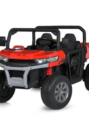 Детский электромобиль двухместный грузовик bambi m 5026eblr-3(24v). красный