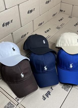 Кепка бейсболка polo ralph lauren (черная/белая)