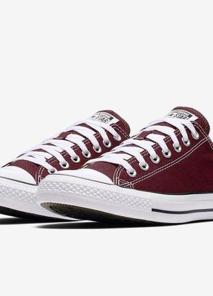 Кеди Trendy converse x john varvatos chuck ii herringbone high top вишневі низькі
