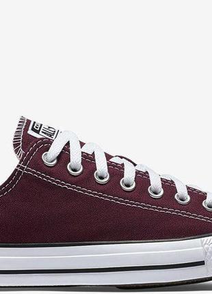 Кеди converse короткі бордові5 фото