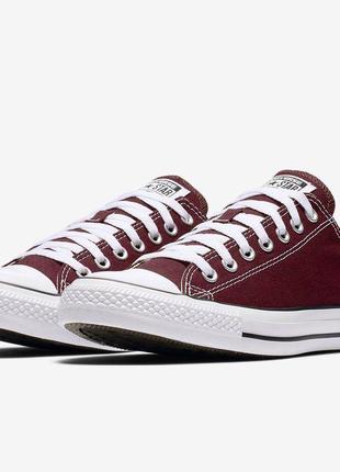 Кеді вишневі converse all star ox maroon m9691c