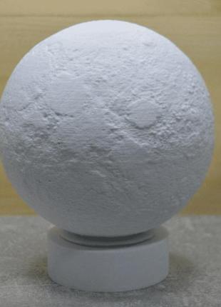 Ночник "луна". белая на белой подставке