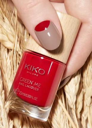 Класичний червоний лак для нігтів kiko milano green me