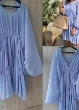 Zara драпірована плесирована сукня шифон з базовою сукнею підкладом4 фото