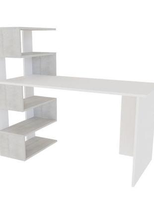 Комп'ютерний стіл robert лівий білий німфея альба/моноліт (ш1385мм/г595мм/в750мм)