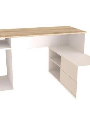 Комп'ютерний стіл ned білий німфея альба/дуб сонома (в728*г600/1070*ш1300мм)