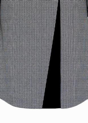 Сіра оригінальна сукня - трапеція з чорними контрастними вставками7 фото