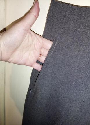 Стрейч,серые брюки с карманами на молниях,большого размера на высокую,brandtex,дания6 фото