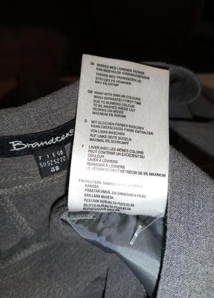 Стрейч,серые брюки с карманами на молниях,большого размера на высокую,brandtex,дания10 фото