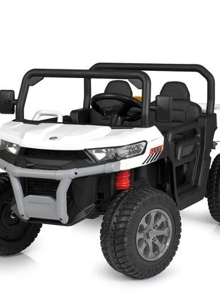 Детский электромобиль двухместный грузовик bambi m 5026eblr-1(24v). белый