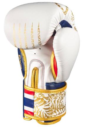 Боксерські рукавиці phantom muay thai gold limited edition 16 унцій (капа в подарунок)4 фото