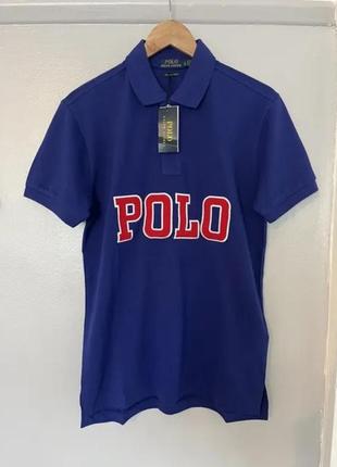 Поло футболка чоловіча polo ralph lauren custom slim fit s7 фото