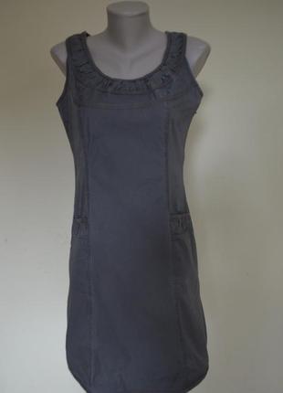 Красиве котоновое брендові сукні сіро-зеленого кольору