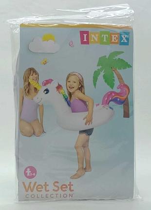 Надувной круг intex единорог "wet set" 1.07*58 см 59221np