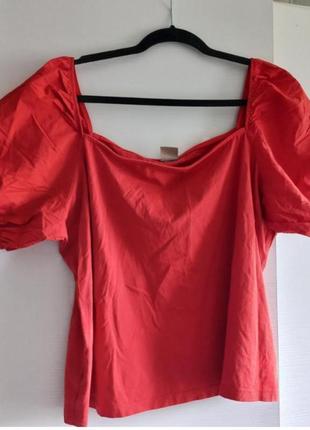 Красный топ блузка блузка большого размера3 фото