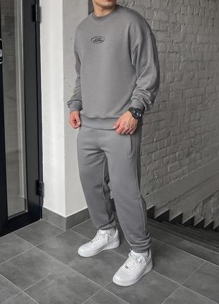 Спортивний костюм staff fin gray oversize1 фото