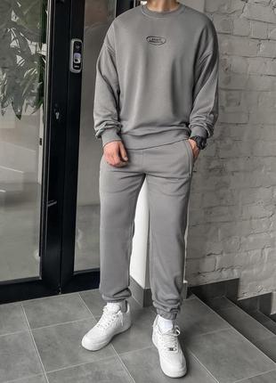 Спортивний костюм staff fin gray oversize2 фото