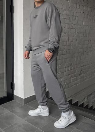 Спортивний костюм staff fin gray oversize6 фото