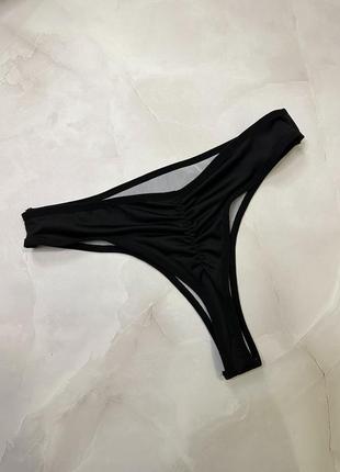 Жіночий низ від купальника плавки трусики чорний бразиліана бразилиана1 фото