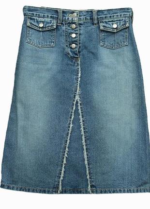 Спідниця джинсова середньої довжини, р. xs-s1 фото