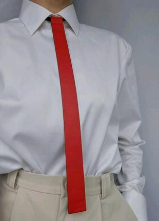 Галстук  кожаный офисная сирена , краватка шкіряна  office siren , чокер галстук , чокер краватка4 фото