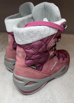Трекінгові черевики lowa atina gtx gore winter boots pink suede fleece lined womens3 фото