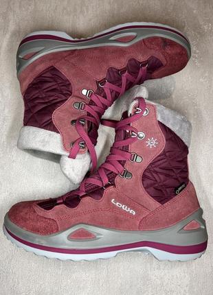 Трекінгові черевики lowa atina gtx gore winter boots pink suede fleece lined womens8 фото