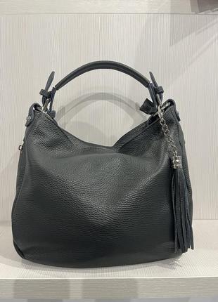 Шкіряна містка сумка. італія 🇮🇹2 фото