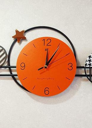 Часы настенные бесшумные, дизайнерские, креативные, red dot, jt22176 / 80x29 см,...