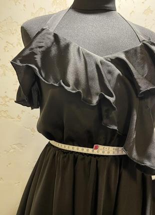 Платье черное, с воланами, шелк армани. новое5 фото