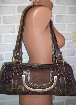 Жіноча сумка charlotte reid оригінал! 100% шкіра+текстиль!