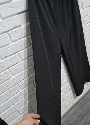 Чорные тонкие базовые брюки на резинке shein2 фото