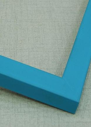 Рамка 35х40.рамка пластикова 15 мм. "блакитний матовий" для грамот, дипломів, картин1 фото