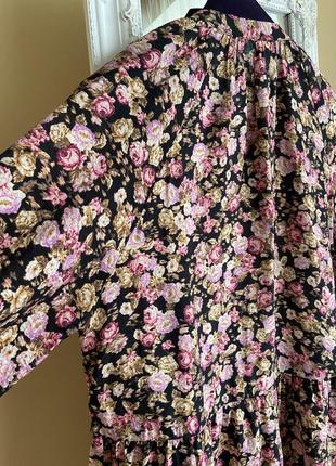 Натуральное воздушное платье в  цветочный принт h&m4 фото