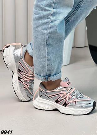 Жіночі кросівки під бренд на завищеній підошві / кроссовки на платформе весна