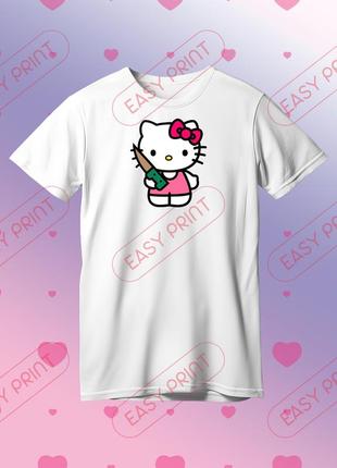 Футболка з принтом злої хелло кітті hello kitty1 фото