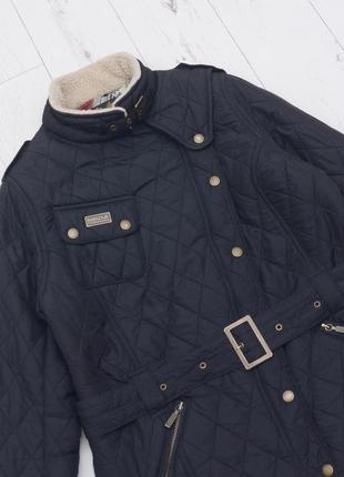 Оригінальна брендова куртка стьобана barbour international matlock motorcycle jacket  uk 14 usa 104 фото