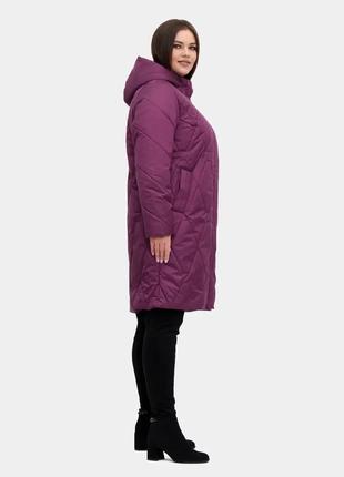 Женская демисезонная удлиненная куртка больших размеров мальта (52,54,56,58,60,62,64,66,68,70)2 фото