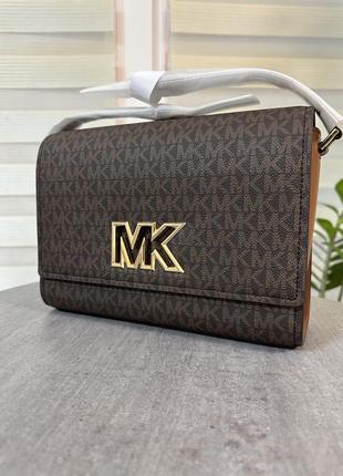 Сумка оригинал michael kors mimi medium logo messenger bag