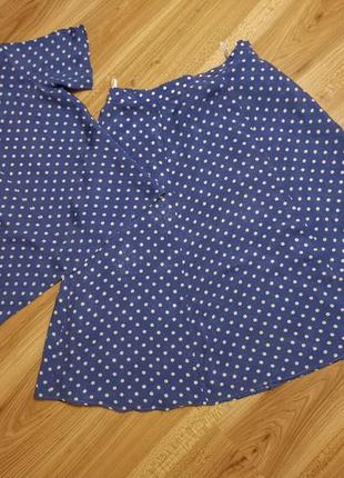 Костюм блуза і спідниця у горох юбка с кофточкой