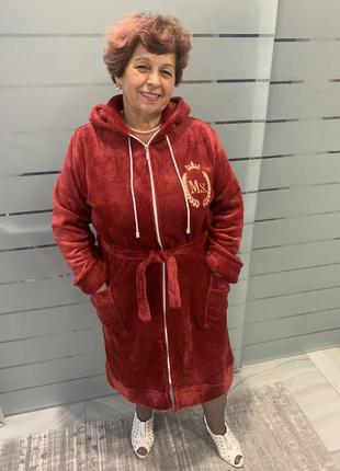 Махровий халат на замку розміри с,м,л,хл,2хл,3хл,4хл