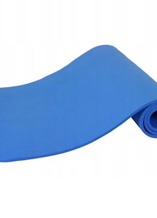 Килимок для йоги та фітнесу power system ps-4017 nbr fitness yoga mat plus blue (180х61х1)4 фото