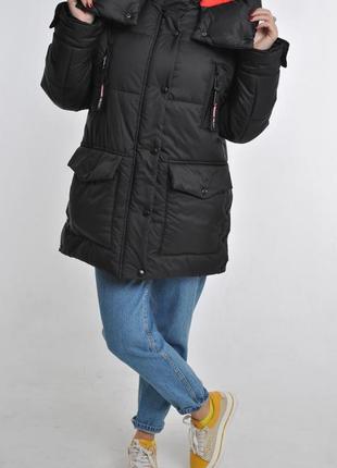 Моднейшая зимняя куртка парка со съемным поясом2 фото