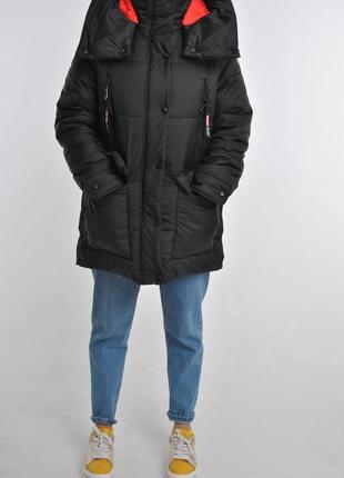 Моднейшая зимняя куртка парка со съемным поясом3 фото